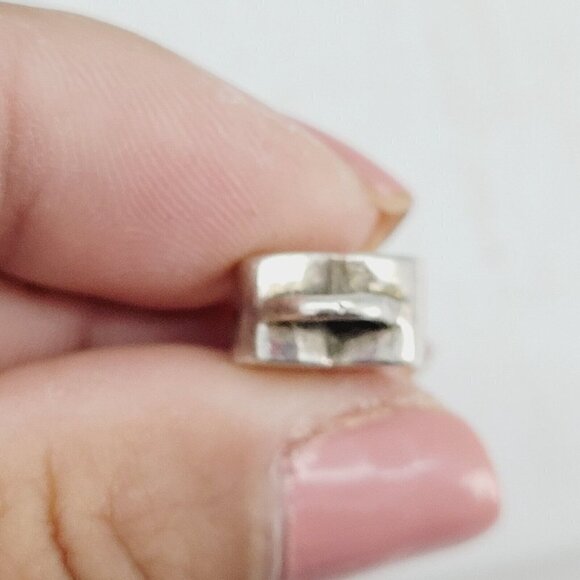 European Large Hole Locked Heart Charm Bead Stamped 925 IBB Thai 2.69g Sterling - Picture 5 of 5